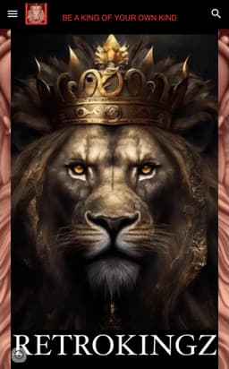 RETROKINGZ Lion Crown Logo